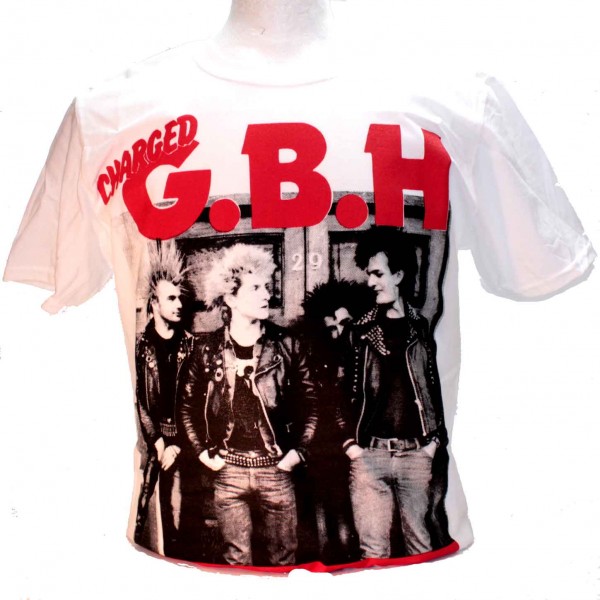 Charged GBH Give me Fire Square Punk Rock Goth Band T shirt